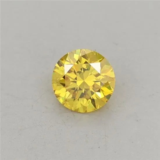 0.23ct Round Lab Grown Diamond (Colour Fancy Vivid Yellow, Clarity VS2, Cut VG, IGI Certified)