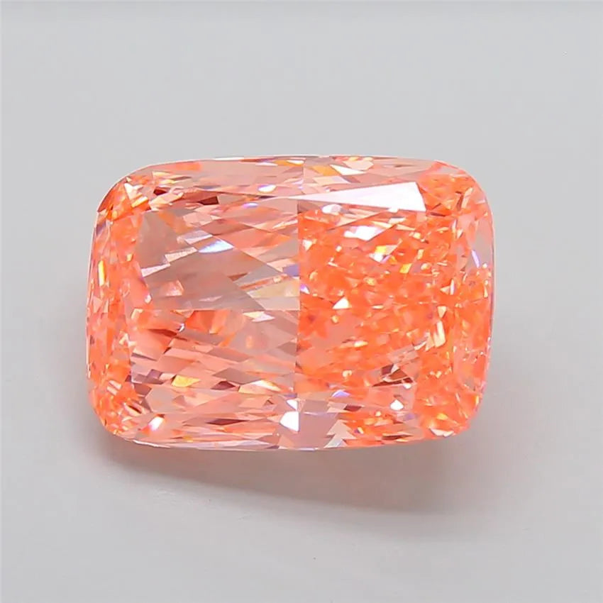 10.31ct Cushion modified Lab Grown Diamond (Colour Fancy Vivid Pinkish Orange, Clarity VS1, IGI Certified)