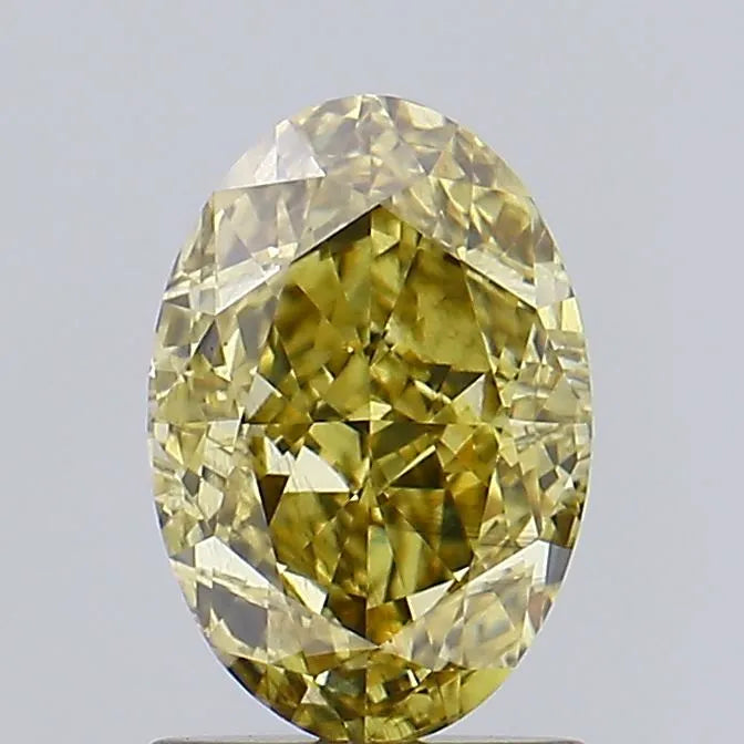 1.29ct Oval Lab Grown Diamond (Colour Fancy Gray Yellow, Clarity SI1, IGI Certified)