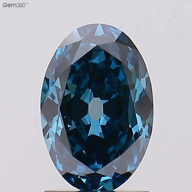 1.34ct European cut Lab Grown Diamond (Colour Fancy Vivid Blue, Clarity VS1, Uncertified)