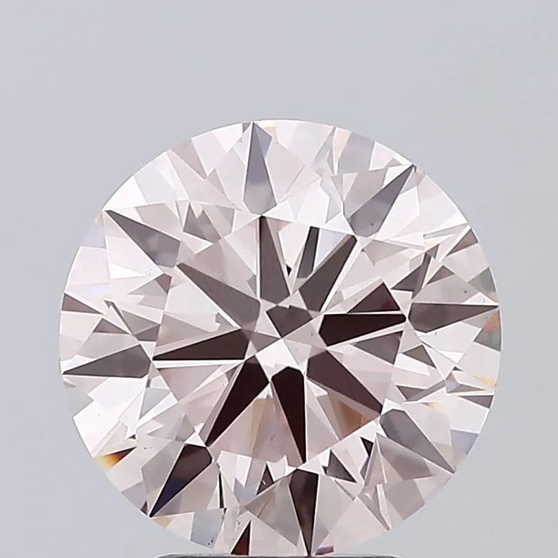 4.00ct Round Lab Grown Diamond (Colour Fancy Pink, Clarity VS2, Cut ID, IGI Certified)