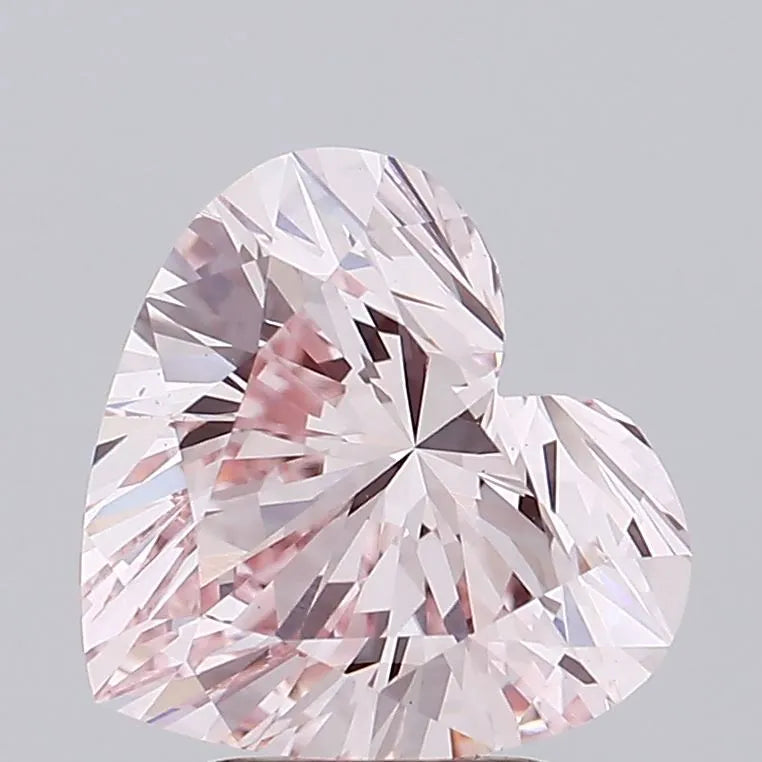 3.15ct Heart Lab Grown Diamond (Colour Fancy Light Pink, Clarity VS1, Cut GD, IGI Certified)