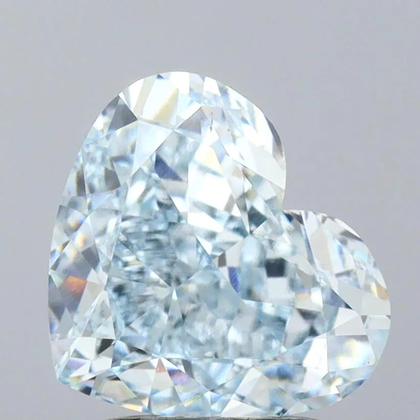 2.51ct Heart Lab Grown Diamond (Colour Fancy Light Blue, Clarity VVS2, Cut GD, IGI Certified)