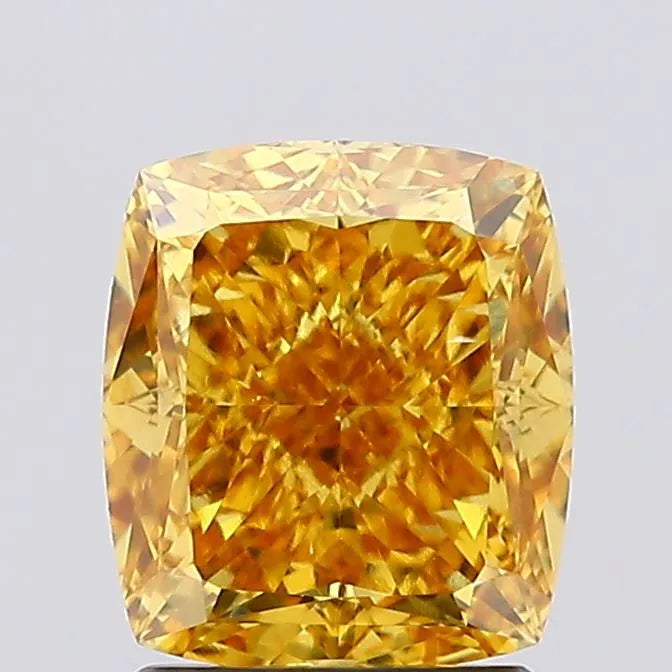 2.07ct Cushion modified Lab Grown Diamond (Colour Fancy Vivid Yellow, Clarity VS1, IGI Certified)