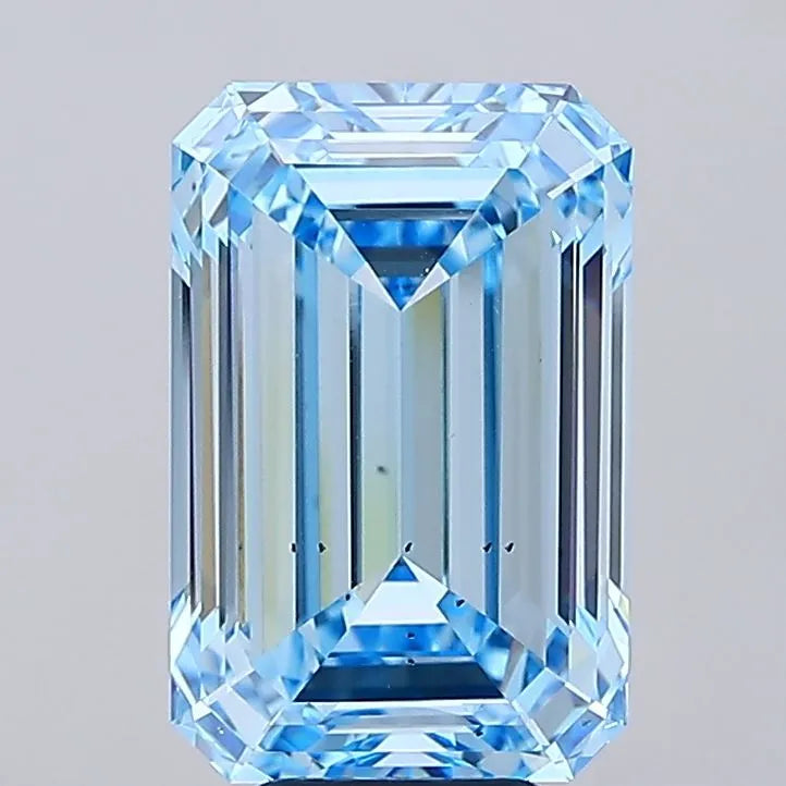 8.04ct Emerald Lab Grown Diamond (Colour Fancy Intense Blue, Clarity SI1, IGI Certified)