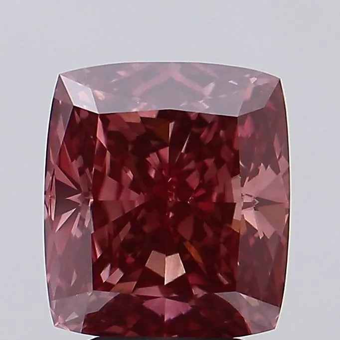 4.08ct Cushion modified Lab Grown Diamond (Colour Fancy Brown Pink, Clarity VS2, IGI Certified)