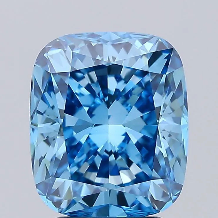 4.01ct Cushion modified Lab Grown Diamond (Colour Fancy Vivid Blue, Clarity VS1, IGI Certified)