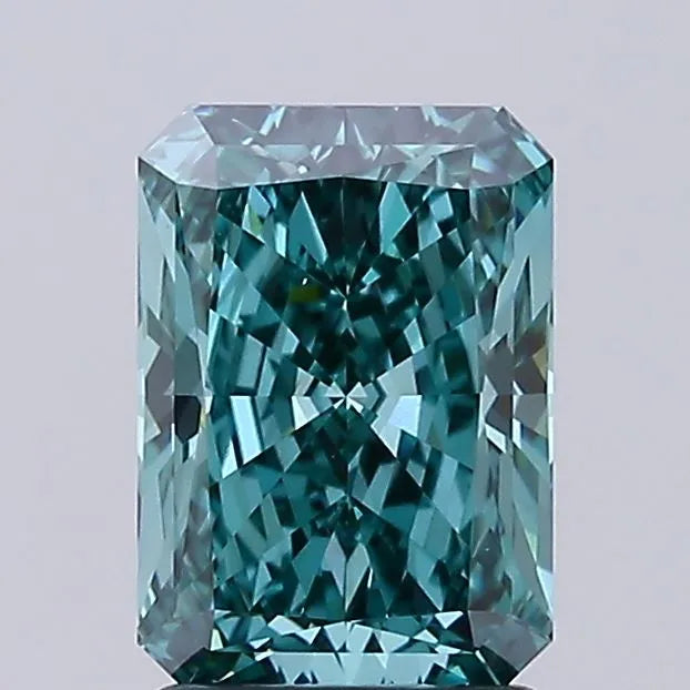 2.06ct Radiant Lab Grown Diamond (Colour Fancy Vivid Green, Clarity VVS2, IGI Certified)