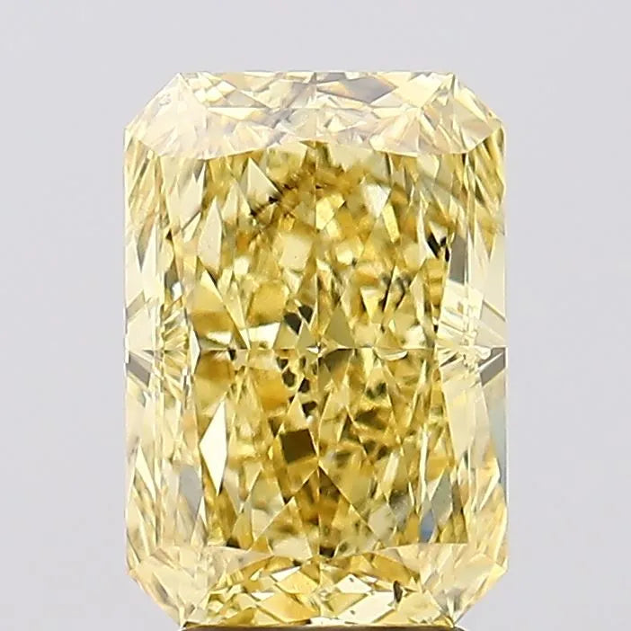 4.09ct Radiant Lab Grown Diamond (Colour Fancy Vivid Yellow, Clarity SI1, IGI Certified)