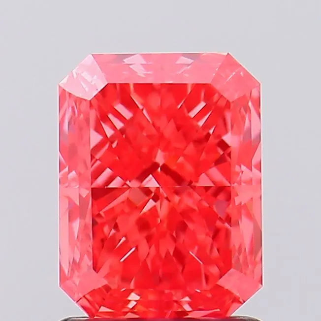 1.27ct Radiant Lab Grown Diamond (Colour Fancy Vivid Pink, Clarity VS1, IGI Certified)