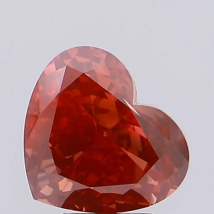 4.58ct Heart Lab Grown Diamond (Colour Fancy Vivid Red, Clarity VS1, IGI Certified)