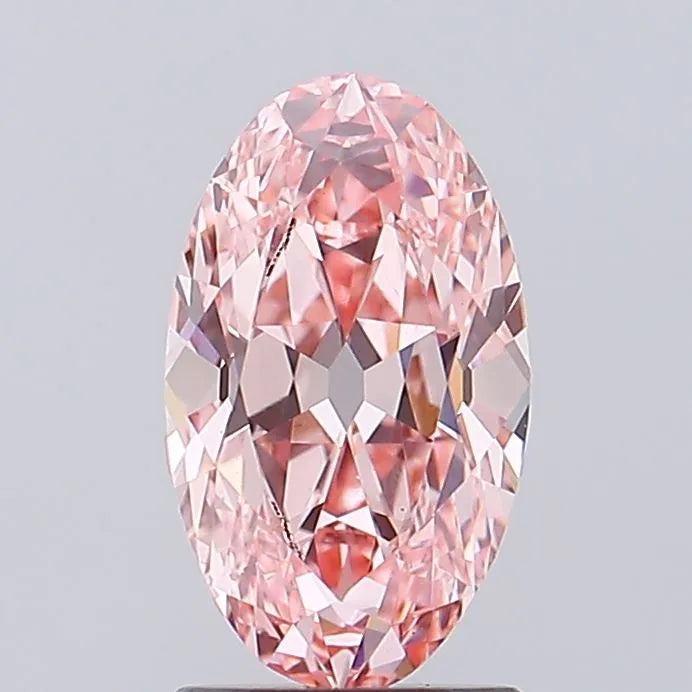 1.57ct Oval Lab Grown Diamond (Colour Fancy Vivid Pink, Clarity VS1, IGI Certified)