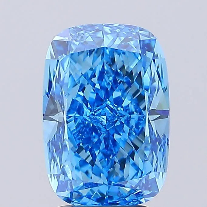 4.01ct Cushion modified Lab Grown Diamond (Colour Fancy Vivid Blue, Clarity VVS2, IGI Certified)
