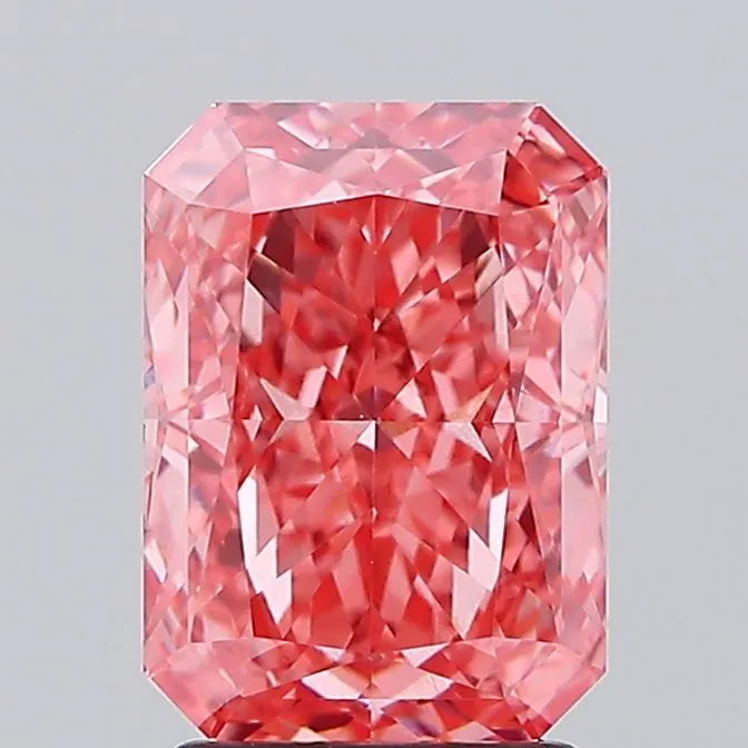 2.73ct Radiant Lab Grown Diamond (Colour Fancy Vivid Pink, Clarity VS1, IGI Certified)