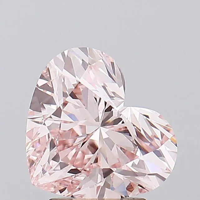 2.80ct Heart Lab Grown Diamond (Colour Fancy Pink, Clarity VS1, IGI Certified)