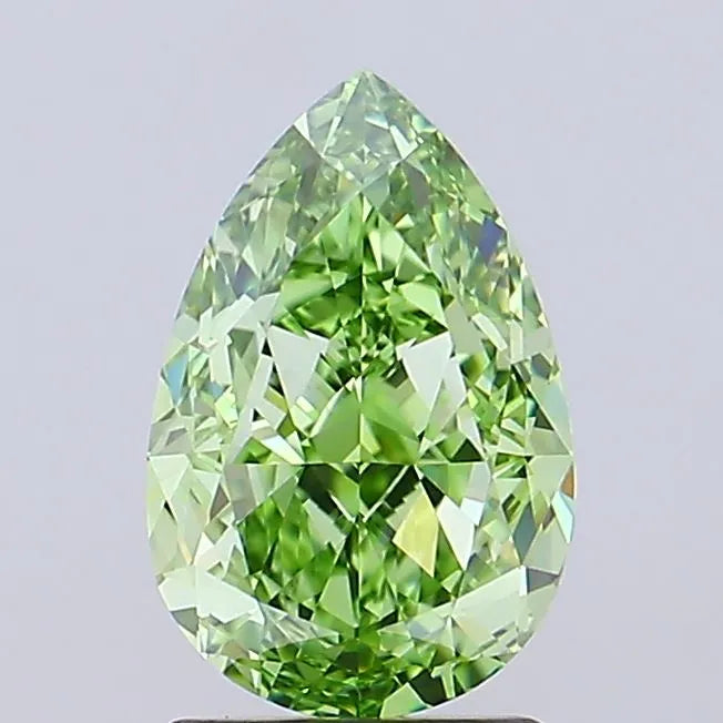 2.51ct Pear Lab Grown Diamond (Colour Fancy Vivid Green, Clarity IF, IGI Certified)