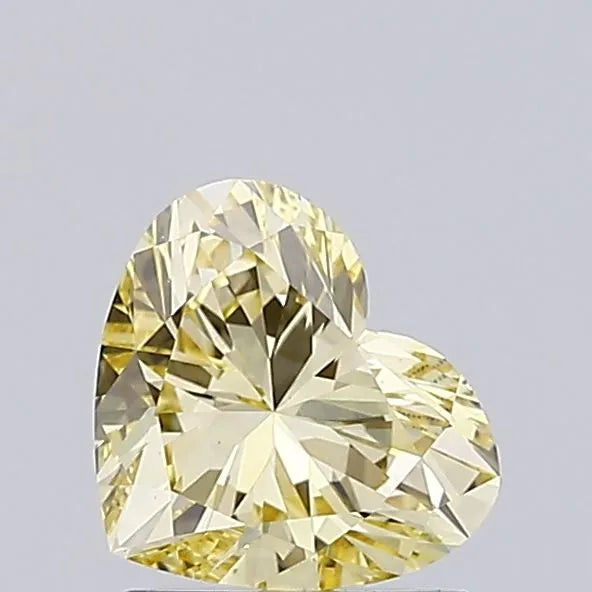 1.01ct Heart Lab Grown Diamond (Colour Fancy Light Yellow, Clarity VVS2, IGI Certified)