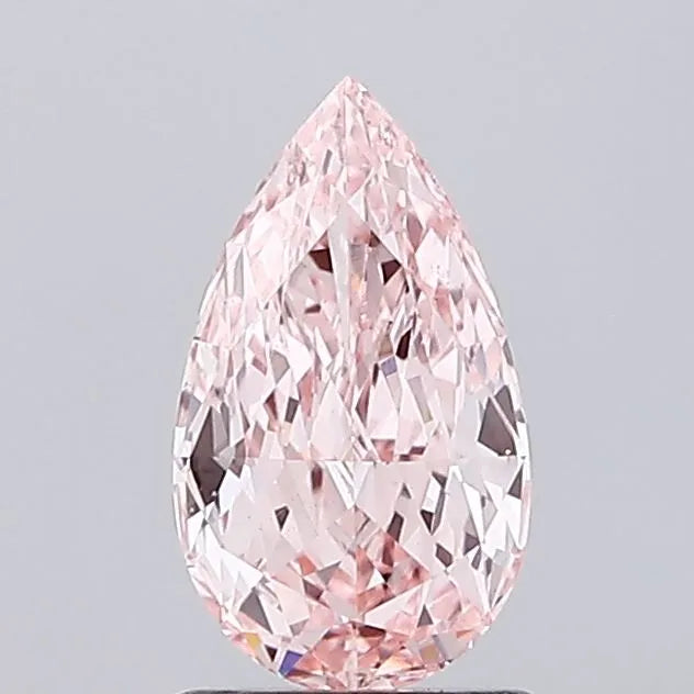 1.29ct Pear Lab Grown Diamond (Colour Fancy Intense Pink, Clarity VS1, IGI Certified)