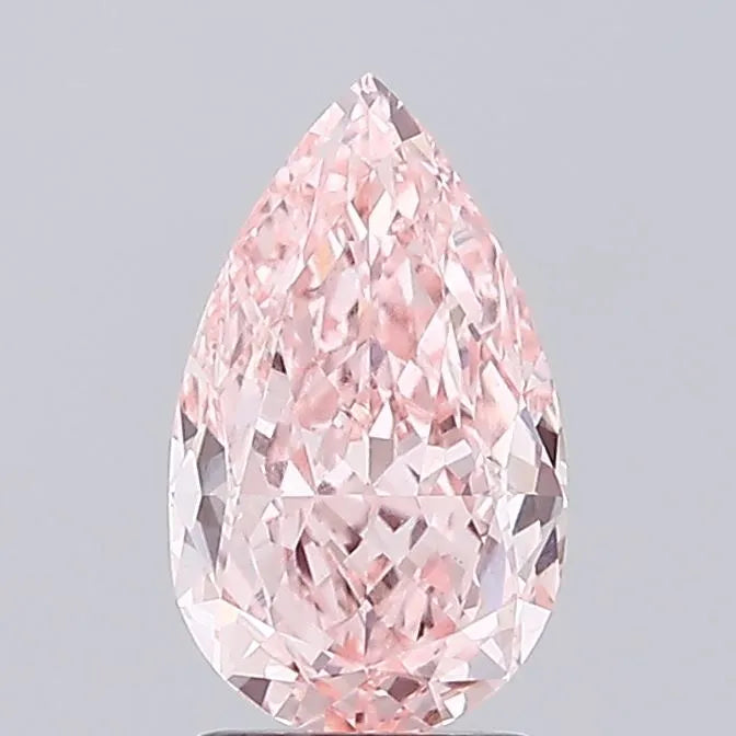 2.65ct Pear Lab Grown Diamond (Colour Fancy Vivid Pink, Clarity VS1, IGI Certified)