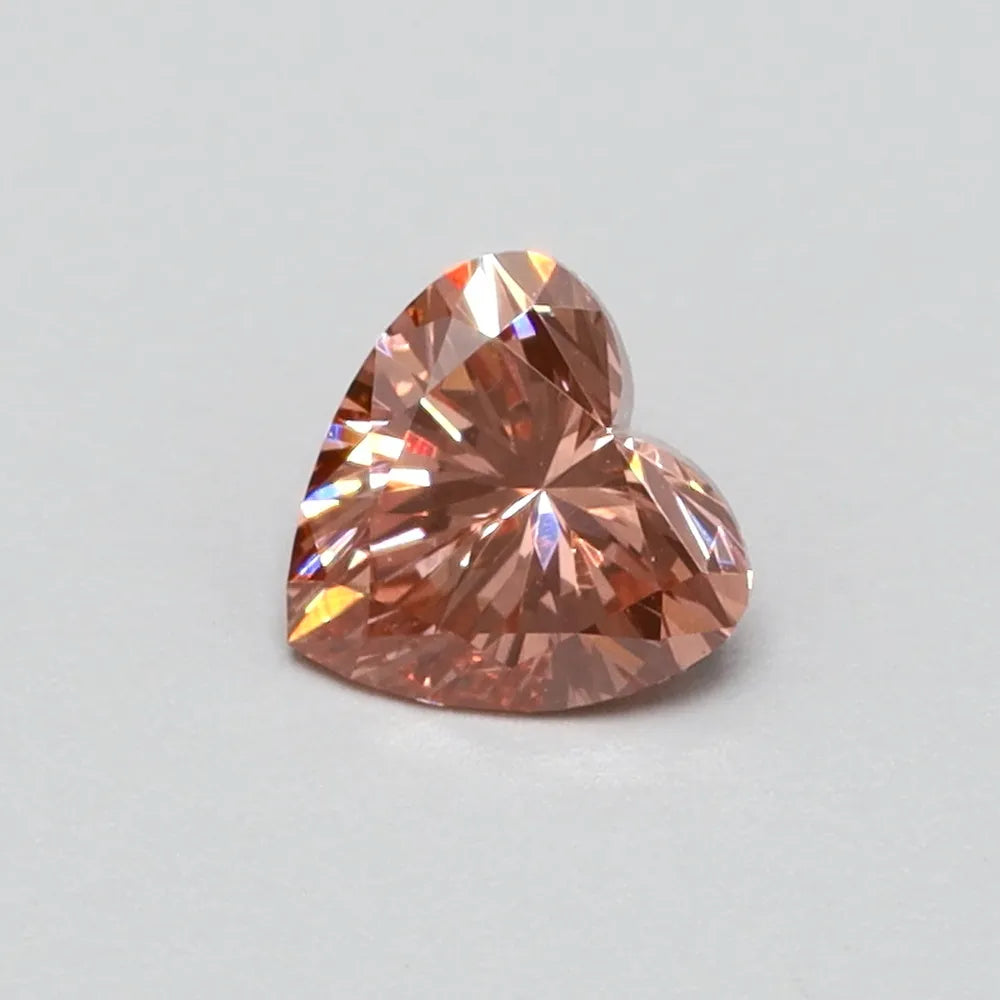 0.18ct Heart Lab Grown Diamond (Colour Fancy Vivid Brownish Pink, Clarity VS2, Uncertified)