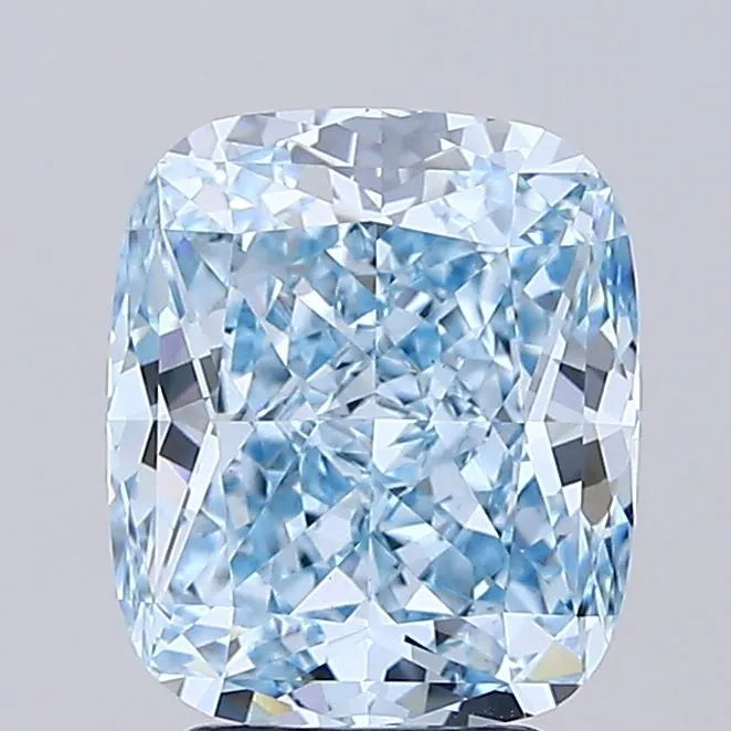 4.16ct Cushion modified Lab Grown Diamond (Colour Fancy Intense Blue, Clarity VVS2, IGI Certified)