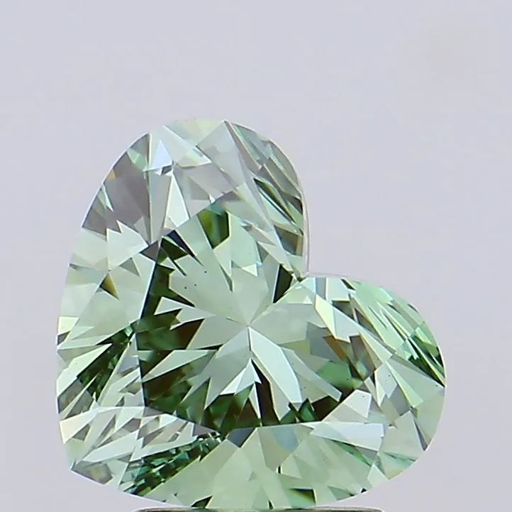 2.53ct Heart Lab Grown Diamond (Colour Fancy Vivid Green, Clarity VS1, IGI Certified)