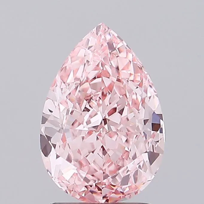 2.40ct Pear Lab Grown Diamond (Colour Fancy Vivid Pink, Clarity VS1, IGI Certified)