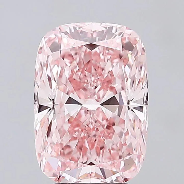 4.09ct Cushion modified Lab Grown Diamond (Colour Fancy Vivid Pink, Clarity VS1, IGI Certified)
