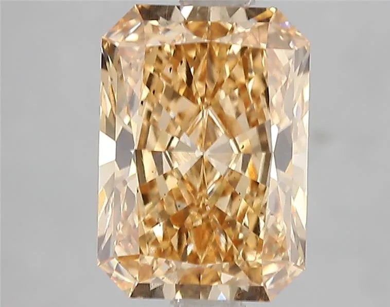 3.09ct Radiant Lab Grown Diamond (Colour Fancy Vivid Orangey Yellow, Clarity SI1, IGI Certified)