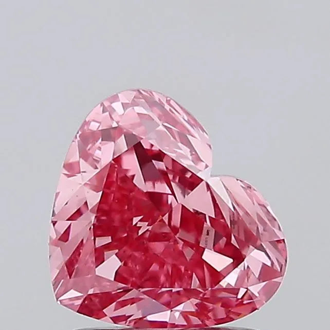 1.71ct Heart Lab Grown Diamond (Colour Fancy Vivid Pink, Clarity VVS2, IGI Certified)