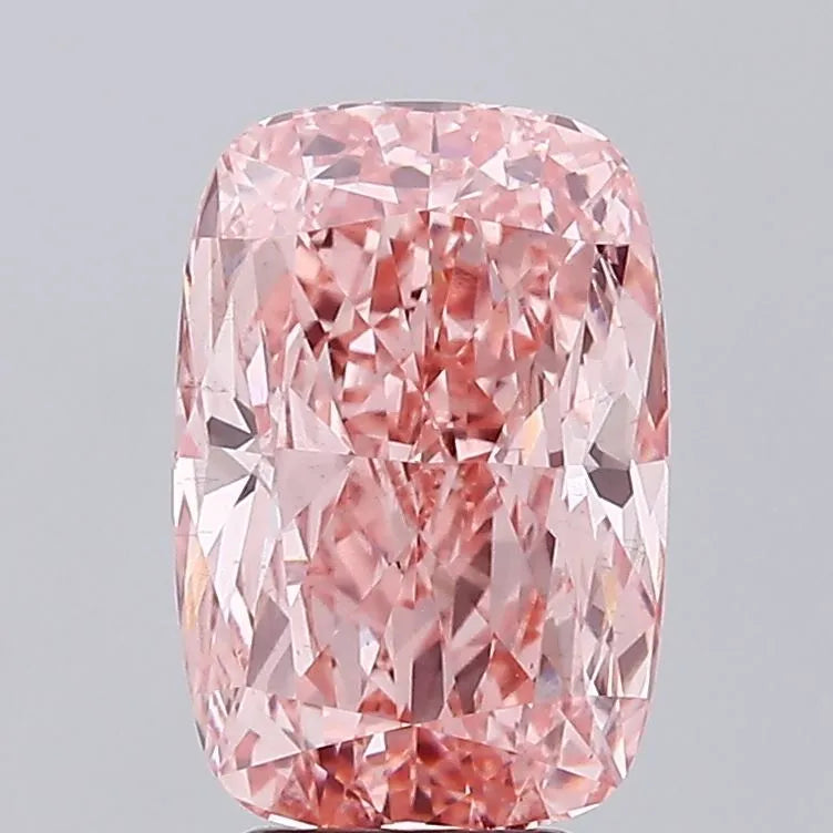 5.00ct Cushion modified Lab Grown Diamond (Colour Fancy Vivid Pink, Clarity VS2, IGI Certified)
