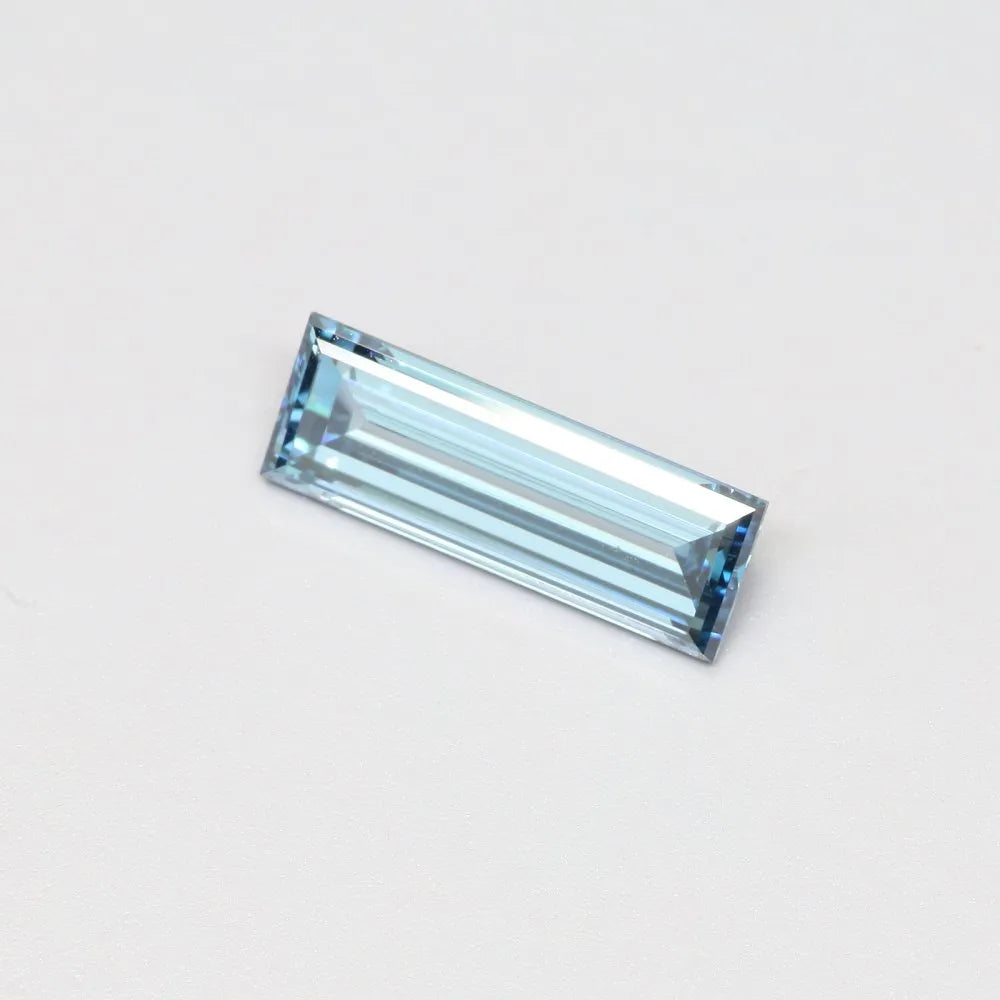 2.00ct Baguette Lab Grown Diamond (Colour Fancy Vivid Blue, Clarity VS1, IGI Certified)