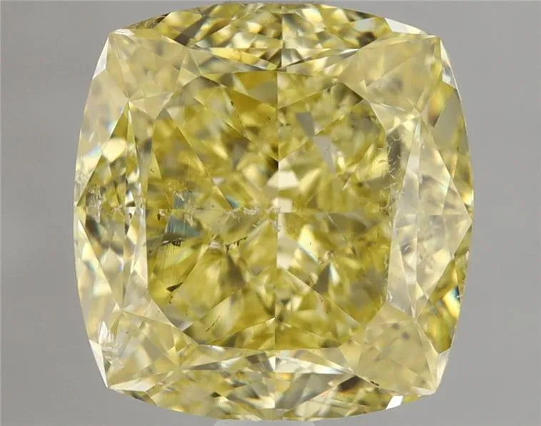 2.00ct Cushion brilliant Natural Diamond (Colour Fancy Yellow, Clarity SI2, GIA Certified)