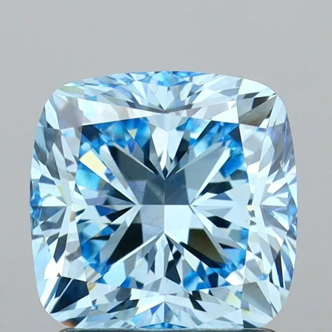 2.00ct Cushion modified Lab Grown Diamond (Colour Fancy Intense Blue, Clarity VVS2, IGI Certified)