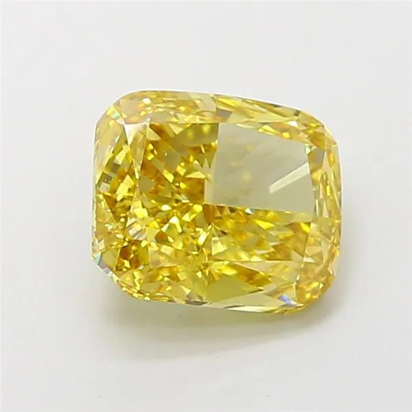 2.00ct Cushion modified Lab Grown Diamond (Colour Fancy Intense Yellow, Clarity VS1, IGI Certified)