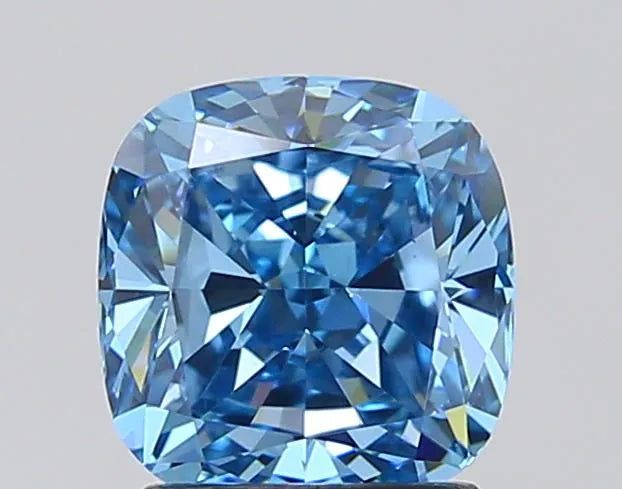 2.00ct Cushion modified Lab Grown Diamond (Colour Fancy Vivid Blue, Clarity VS1, IGI Certified)