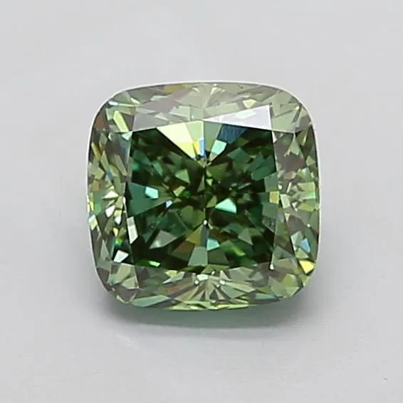 2.00ct Cushion modified Lab Grown Diamond (Colour Fancy Vivid Green, Clarity VVS2, IGI Certified)