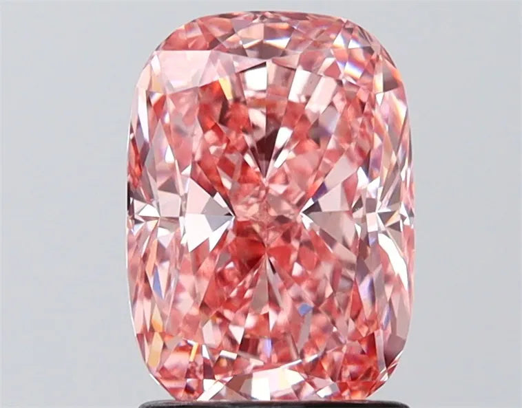 2.00ct Cushion modified Lab Grown Diamond (Colour Fancy Vivid Pink, Clarity VS1, IGI Certified)