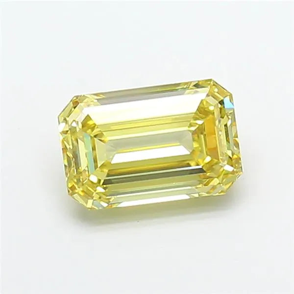 2.00ct Emerald Lab Grown Diamond (Colour Fancy Intense Yellow, Clarity VVS1, IGI Certified)