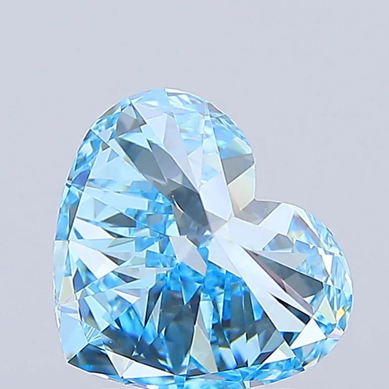 2.00ct Heart Lab Grown Diamond (Colour Fancy Vivid Blue, Clarity VS1, IGI Certified)