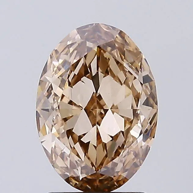 2.00ct Oval Lab Grown Diamond (Colour Fancy Brown, Clarity VVS2, IGI Certified)