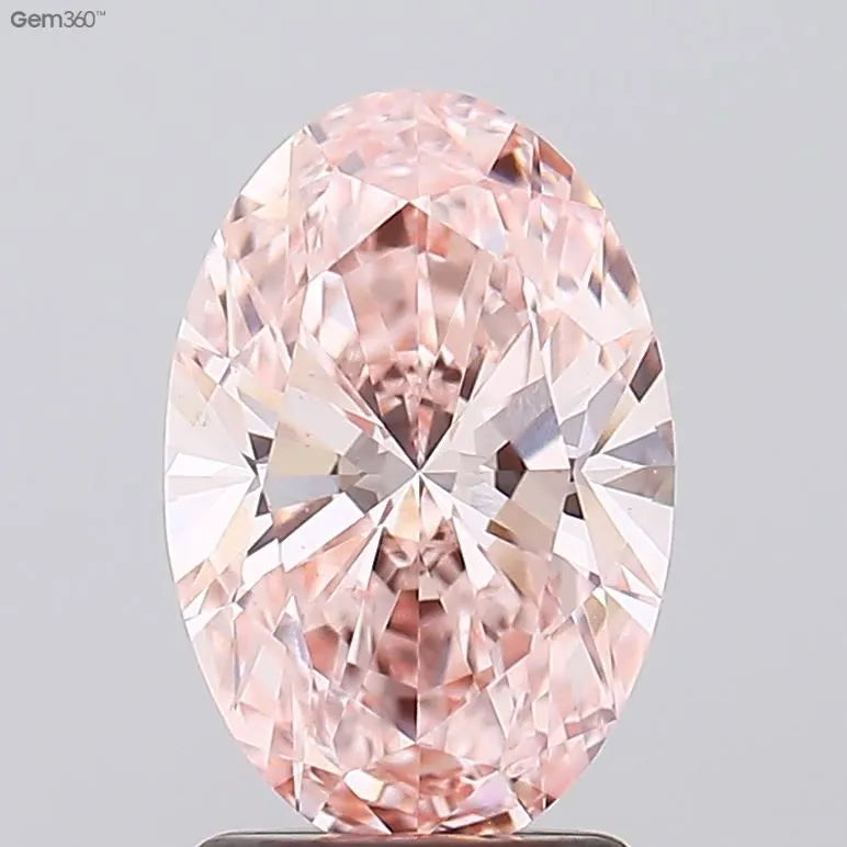 2.00ct Oval Lab Grown Diamond (Colour Fancy Intense Pink, Clarity VS1, IGI Certified)
