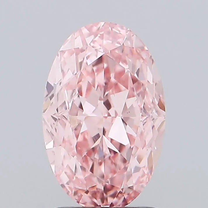 2.00ct Oval Lab Grown Diamond (Colour Fancy Vivid Pink, Clarity VS2, IGI Certified)