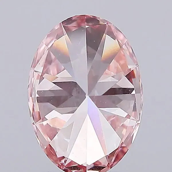 2.00ct Oval Lab Grown Diamond (Colour Fancy Vivid Pink, Clarity VS2, IGI Certified)