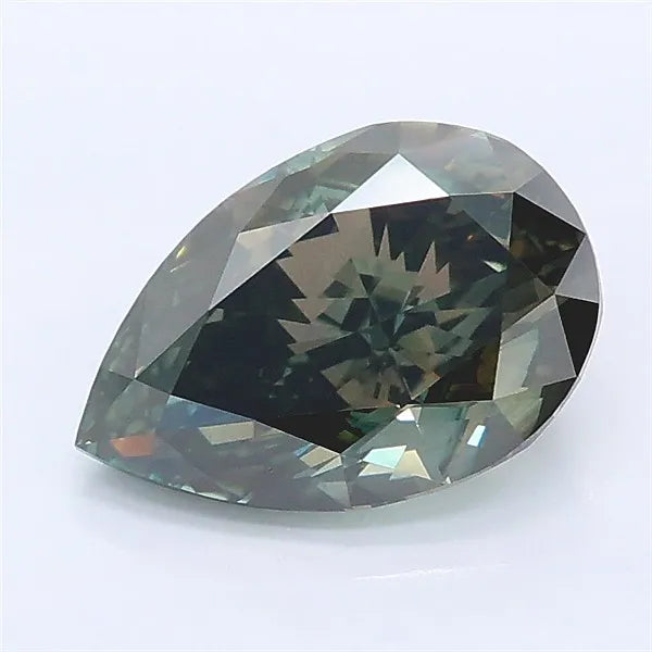 2.00ct Pear Lab Grown Diamond (Colour Fancy Deep Green, Clarity VVS2, IGI Certified)