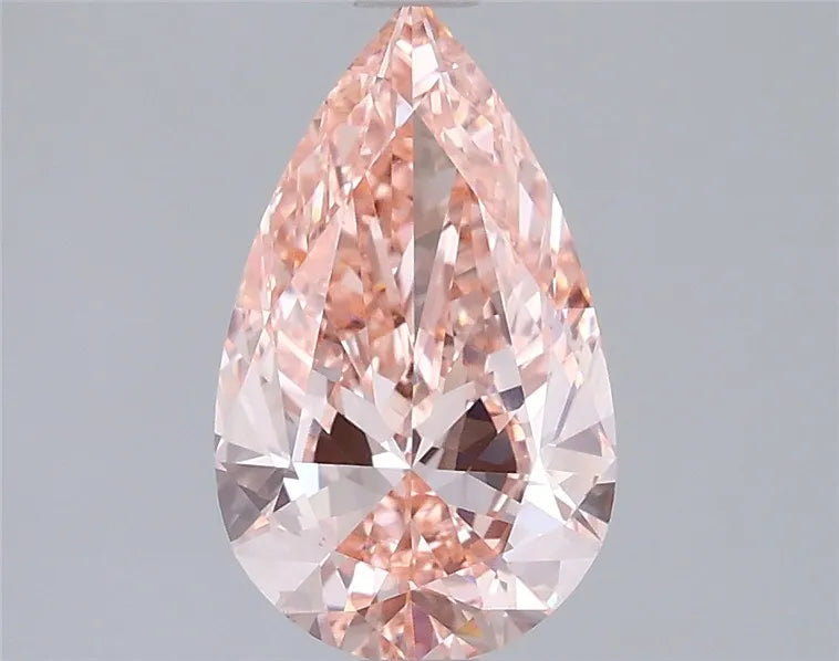2.00ct Pear Lab Grown Diamond (Colour Fancy Vivid Pink, Clarity VVS2, IGI Certified)