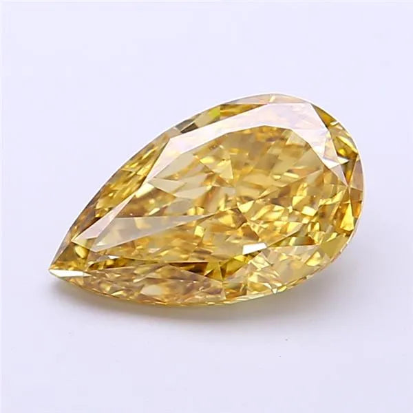 2.00ct Pear Lab Grown Diamond (Colour Fancy Vivid Yellow, Clarity VS2, Uncertified)