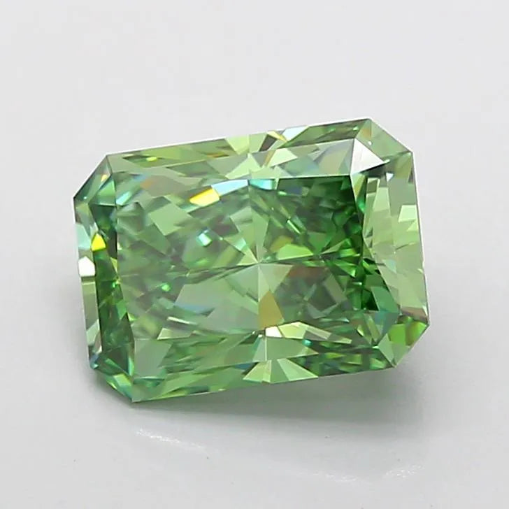 2.00ct Radiant Lab Grown Diamond (Colour Fancy Vivid Green, Clarity VVS1, IGI Certified)