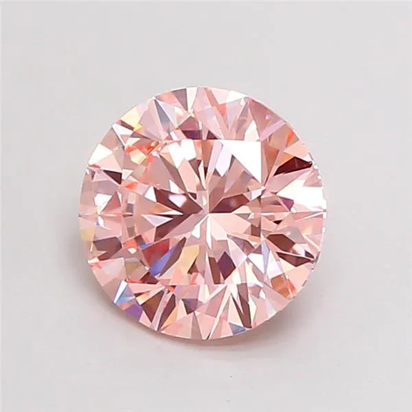 2.00ct Round Lab Grown Diamond (Colour Fancy Intense Pink, Clarity VS1, Cut EX, IGI Certified)