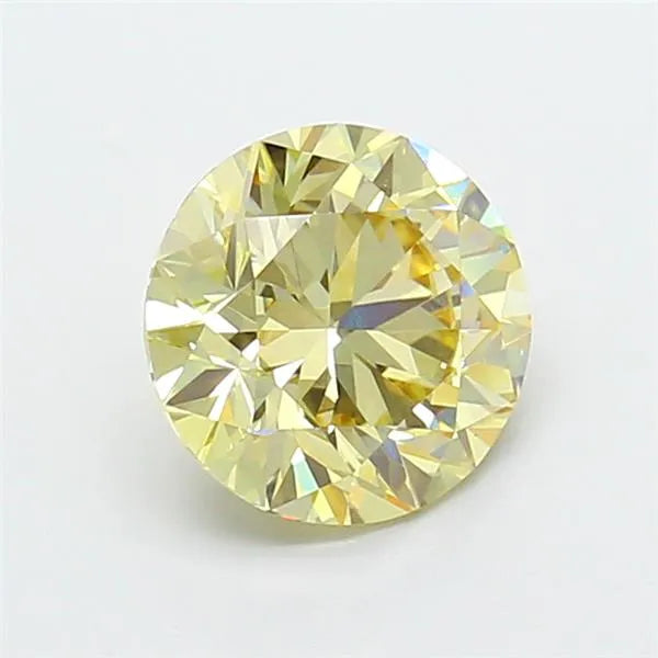 2.00ct Round Lab Grown Diamond (Colour Fancy Light Yellow, Clarity VS1, Cut EX, IGI Certified)